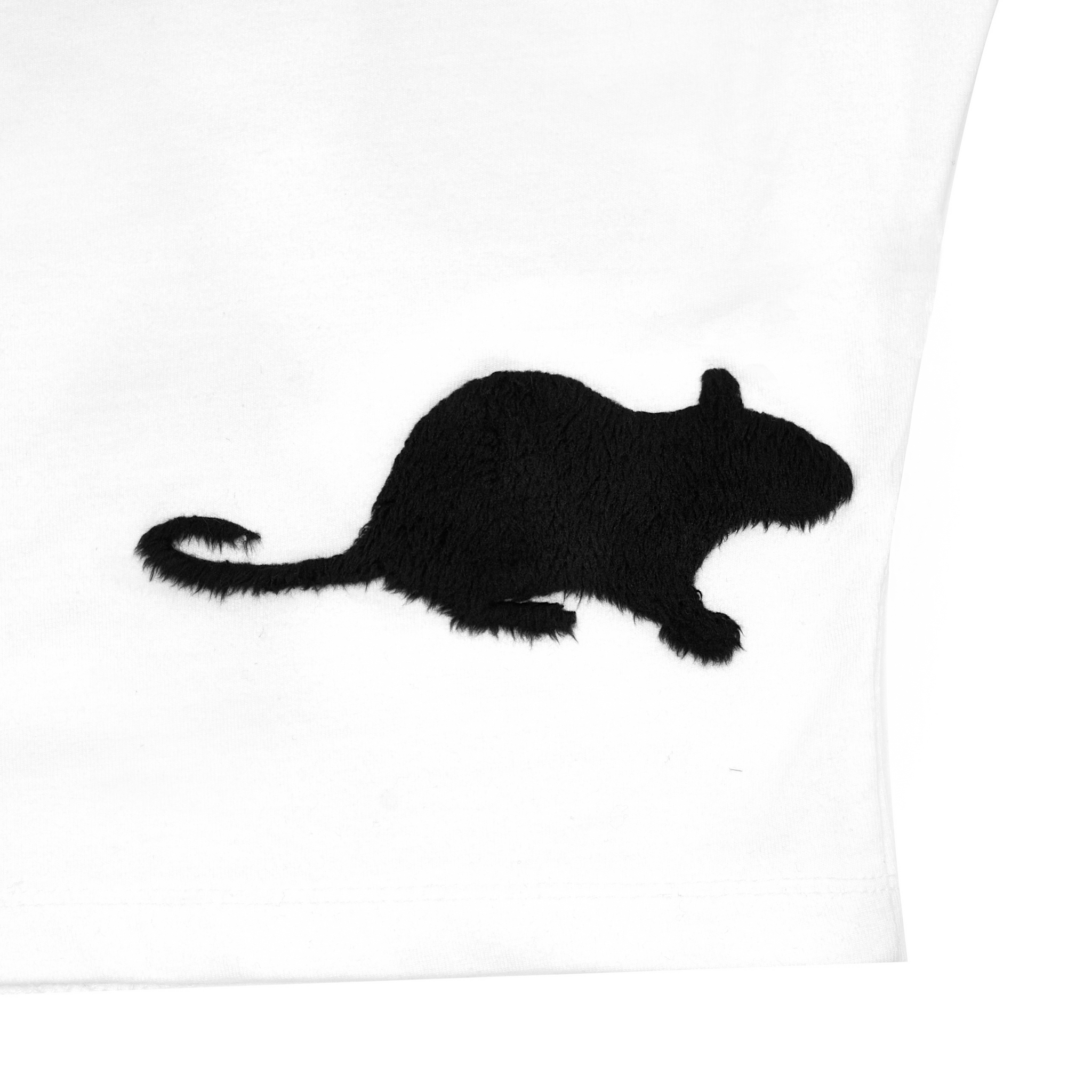 604SERVICE - Furry Rat Slim Tee Shirt - White