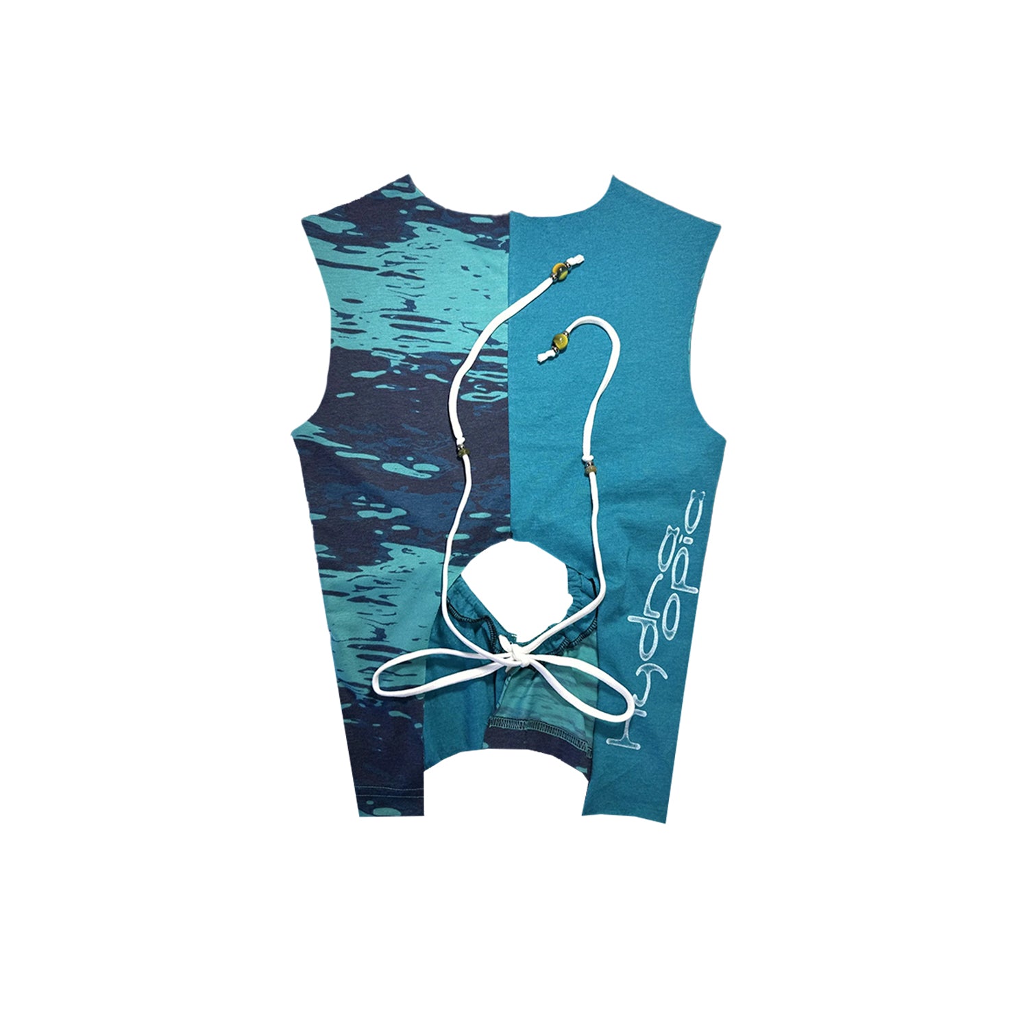 Hydra Opia - Regenerated Hydra Beaded Tank (Capital Speedway) - Blueish Green