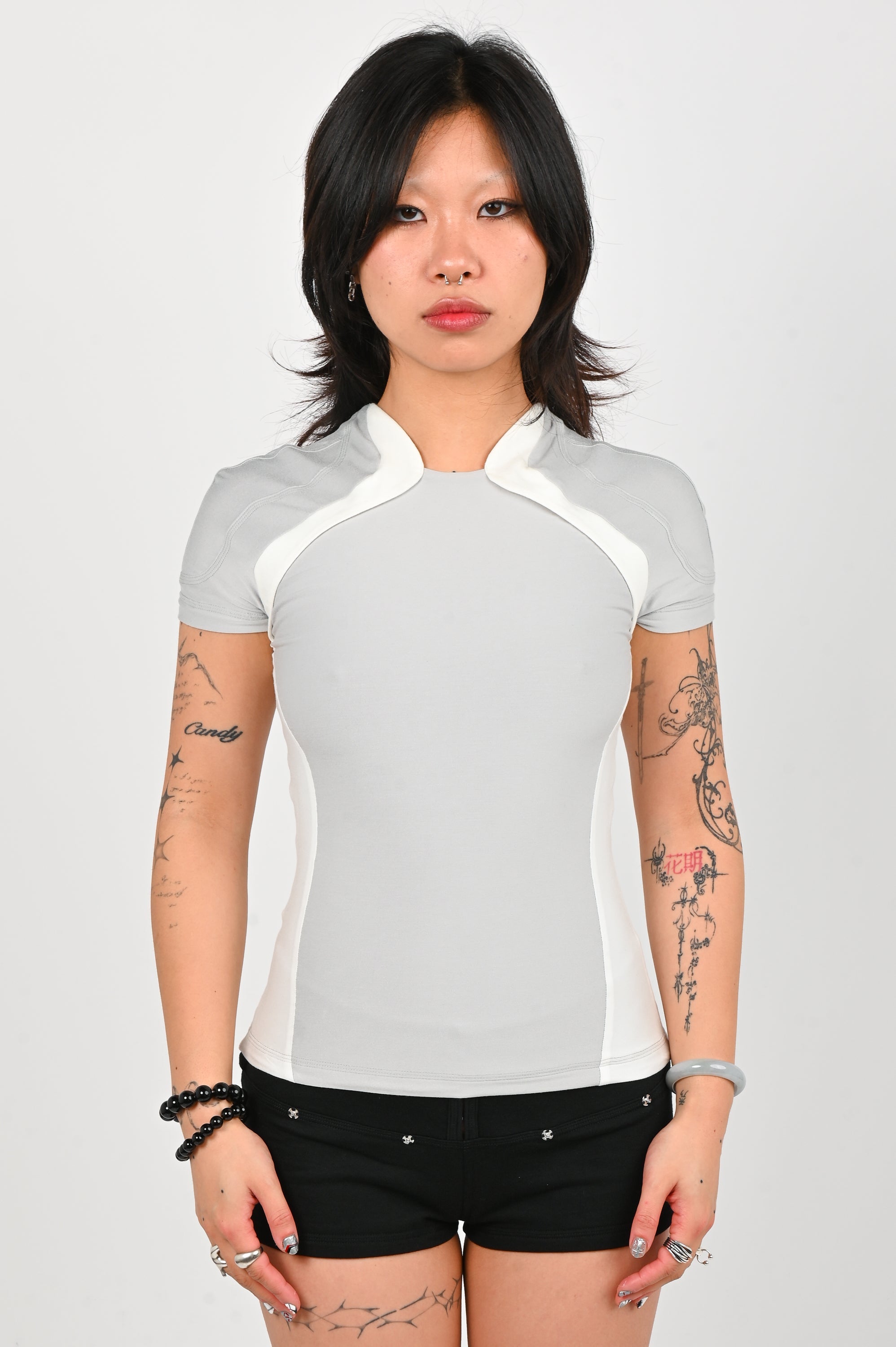 TOILÈ STUDIOS - Armor Reversible Baby Tee - Cloud