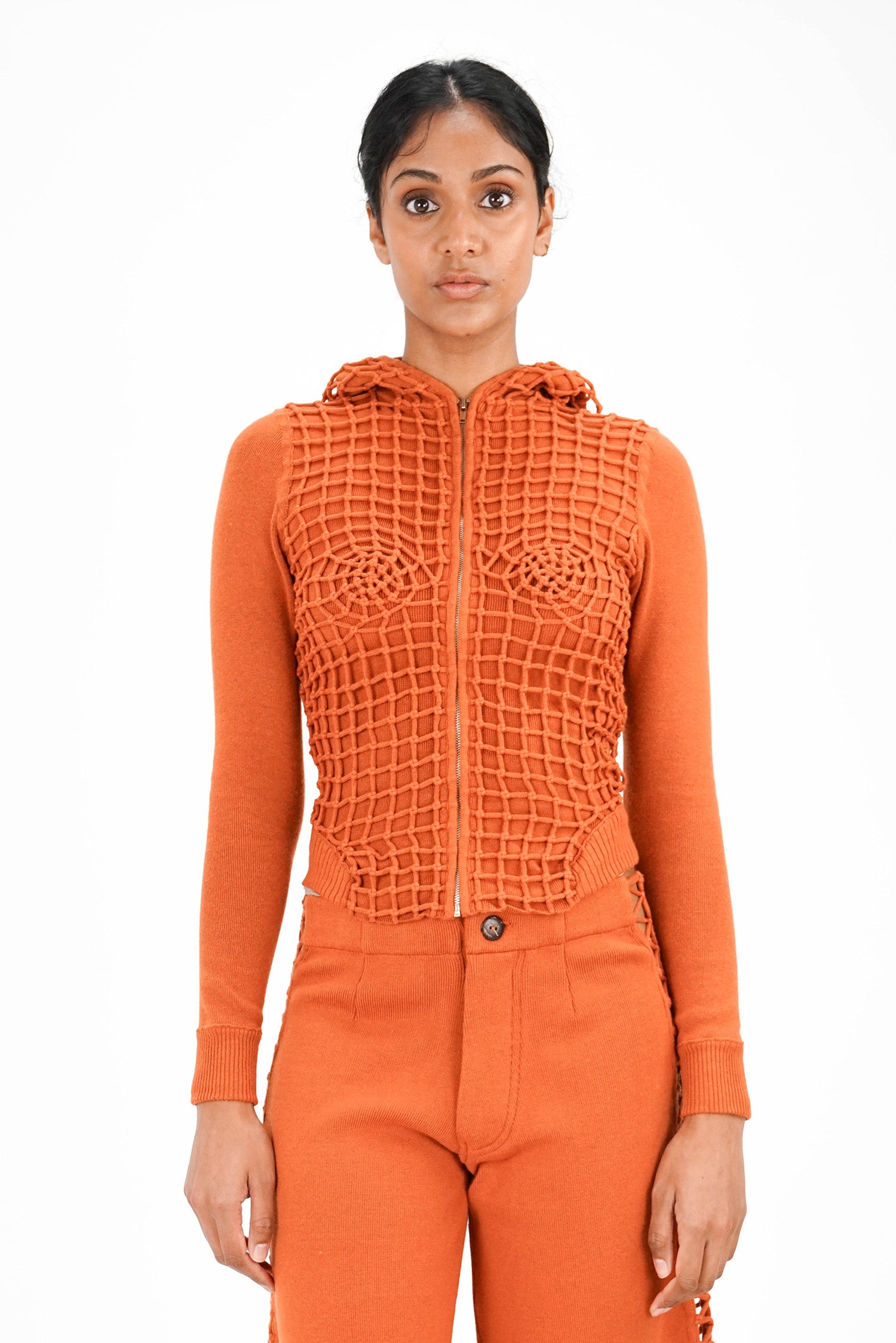 Isa Boulder - Overlap Macramist Hoodie - Ginger