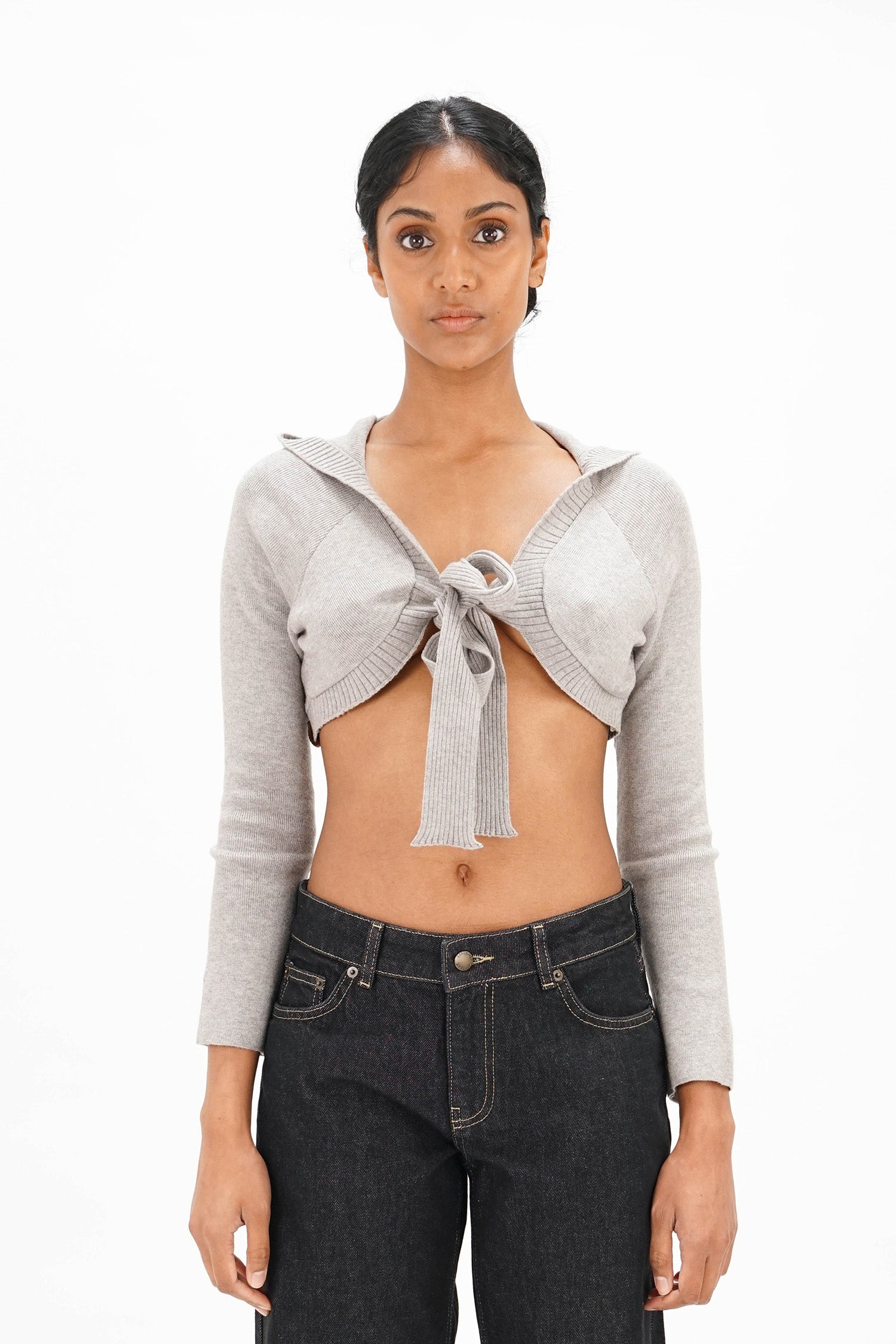 Isa Boulder - Tied Hoodie - Light Grey