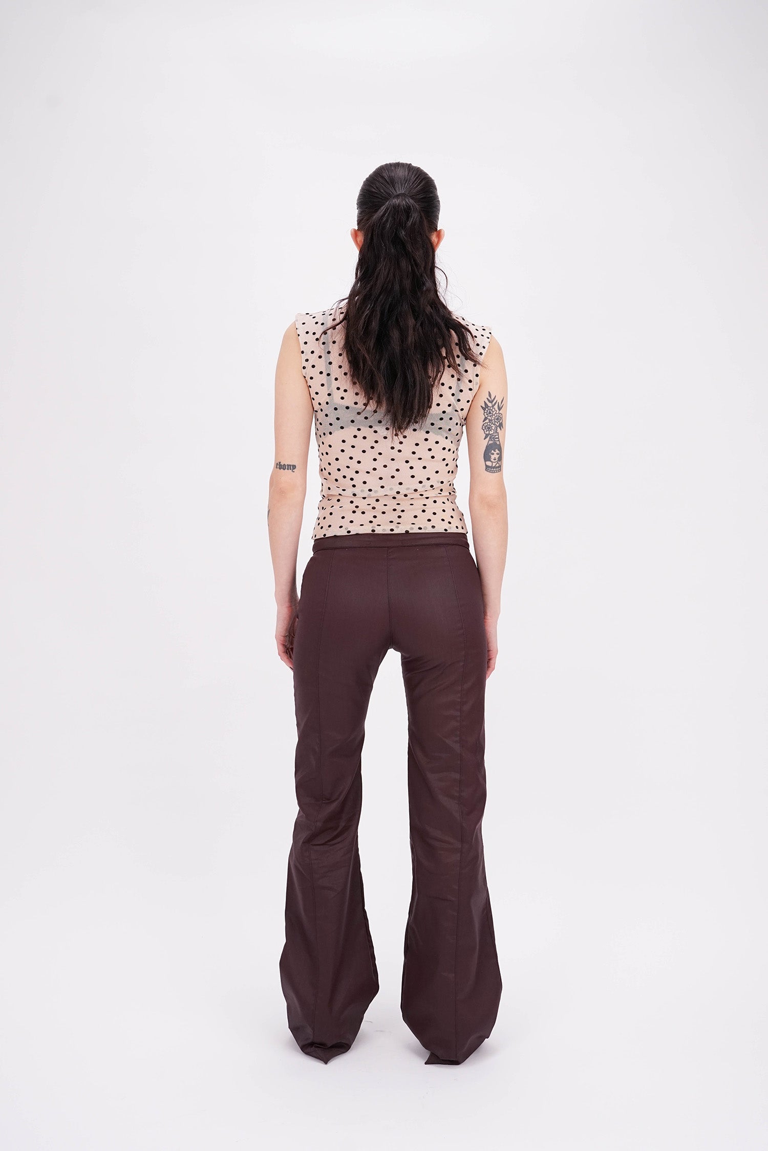 EMPATH - Polka Dot Mesh Tank - Nude