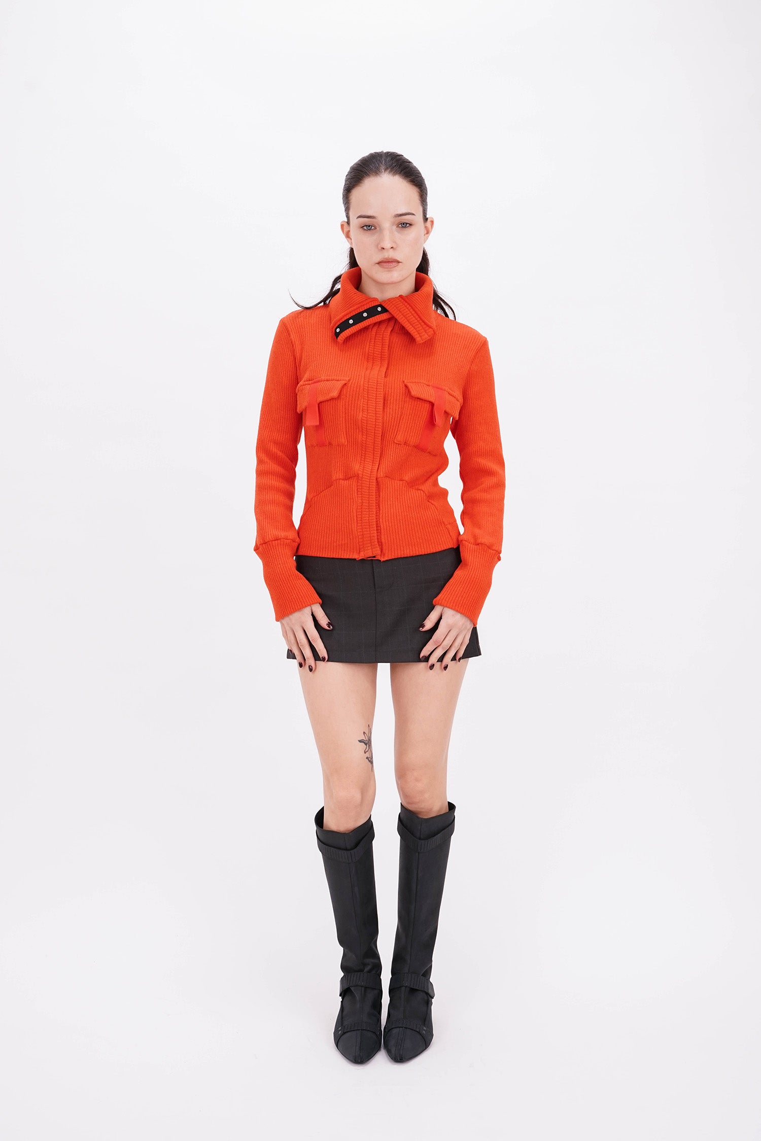 L.H - Cargo Cardigan - Orange