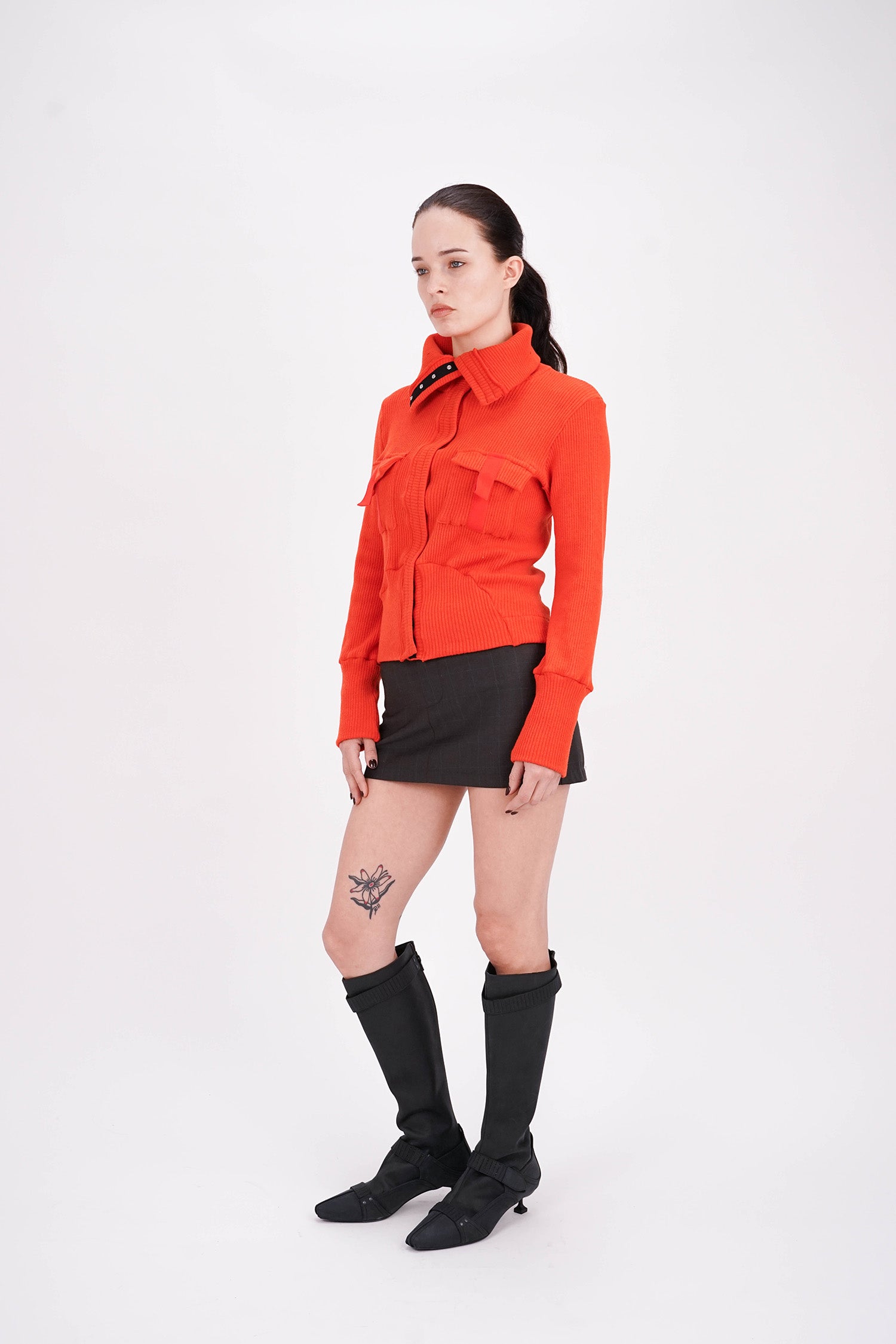 L.H - Cargo Cardigan - Orange