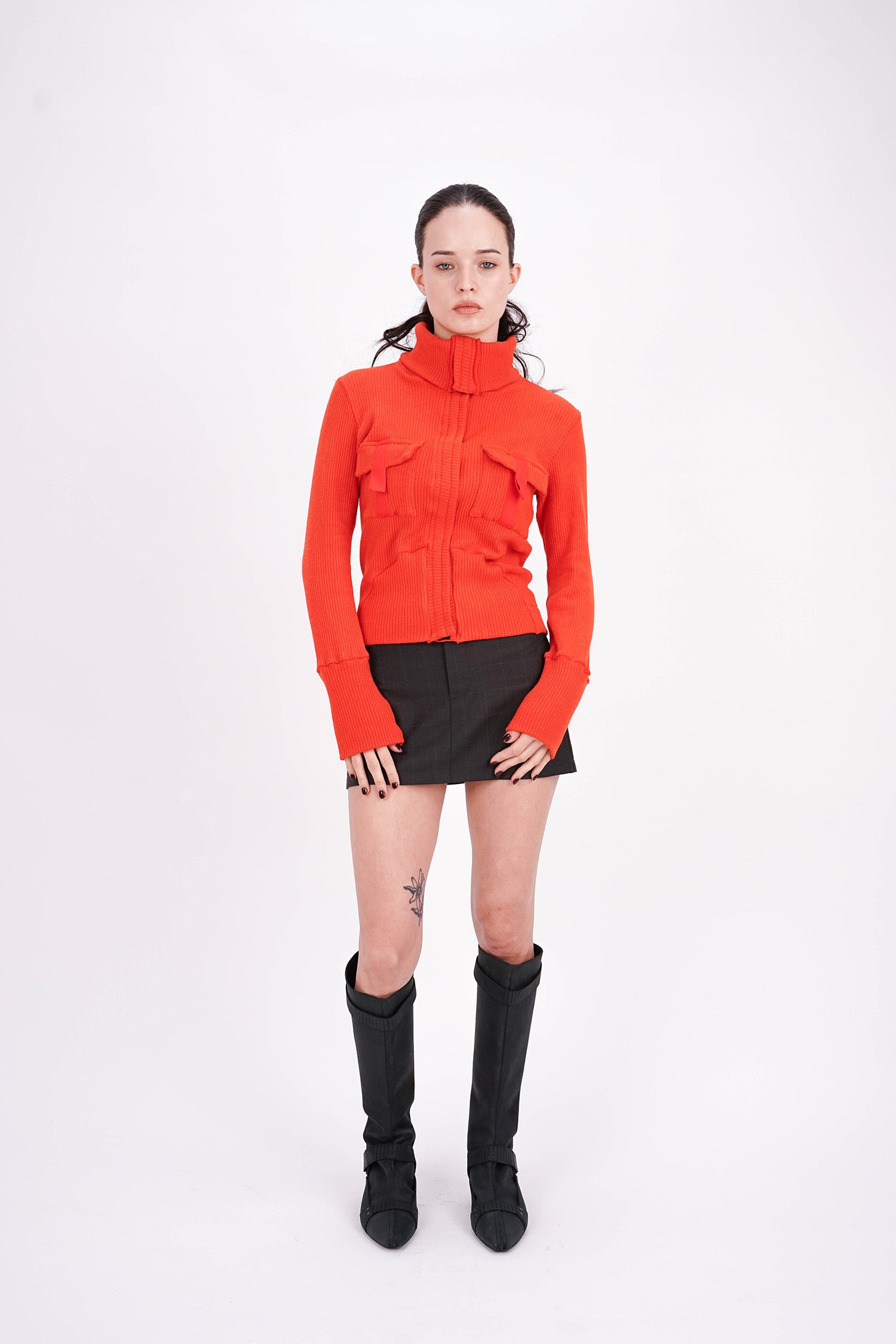 L.H - Cargo Cardigan - Orange