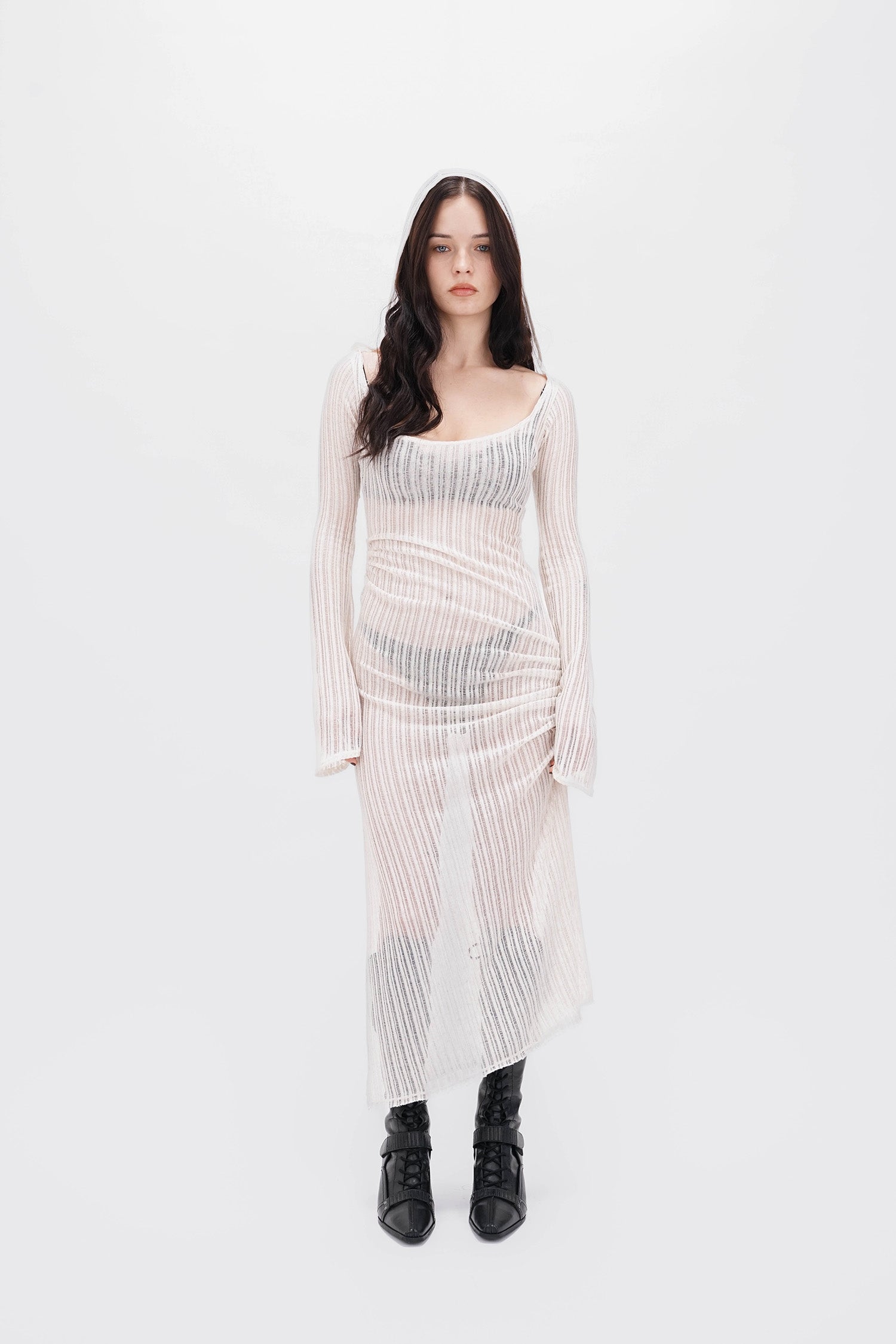 EMPATH - Kumo Hooded Dress - Off White