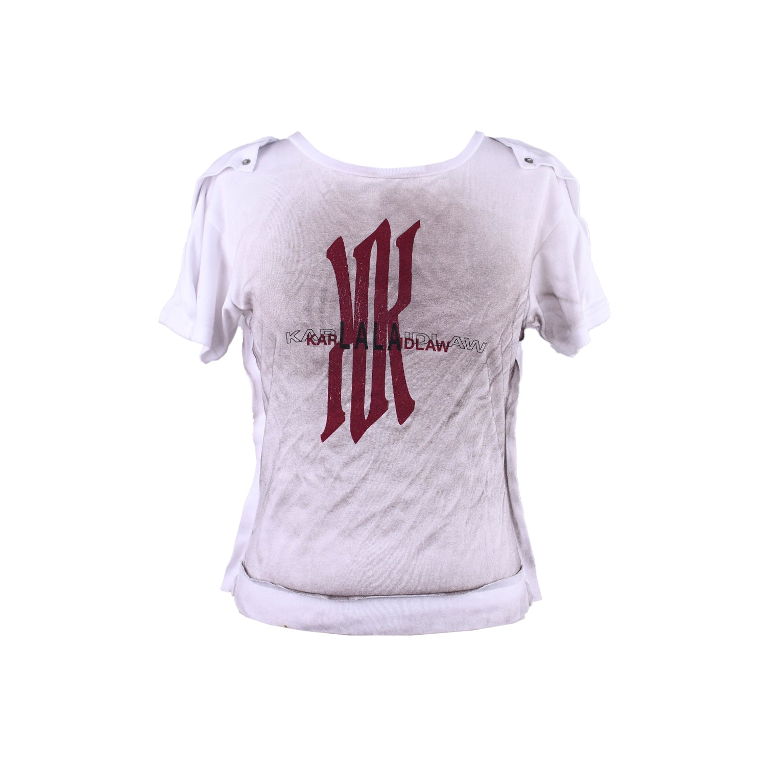 トップス Karlaidlaw Platinum Ruched T-Shirt Ruched Short Sleeve - White – karlaidlaw