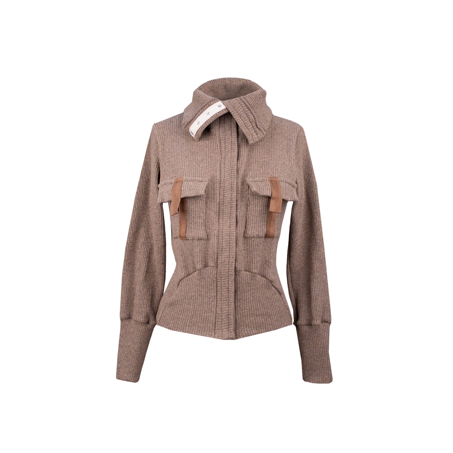 L.H - Cargo Cardigan - Brown Marle