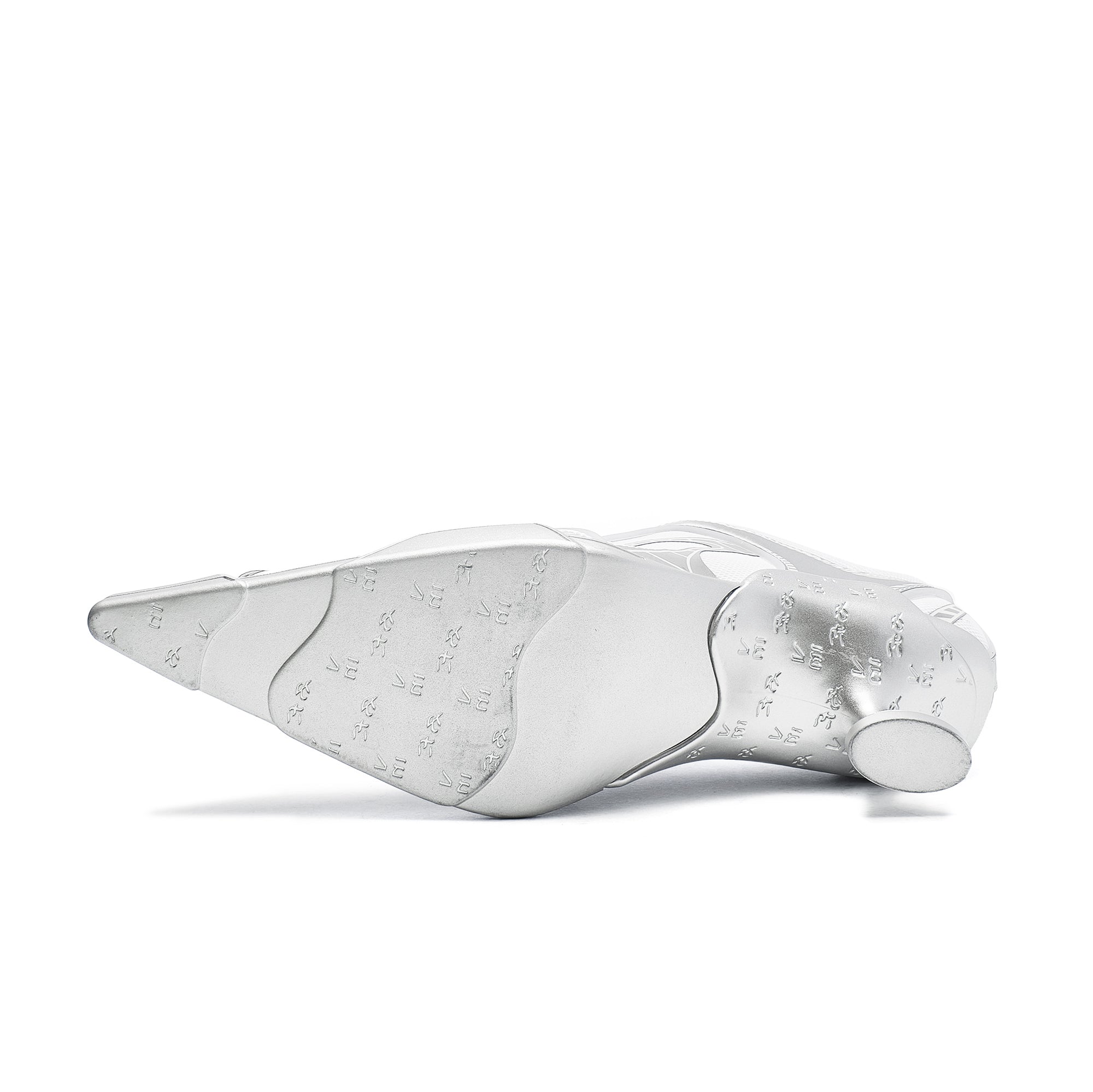 EMPTY BEHAVIOUR - Interstellar High Heel Sneaker - White/Silver