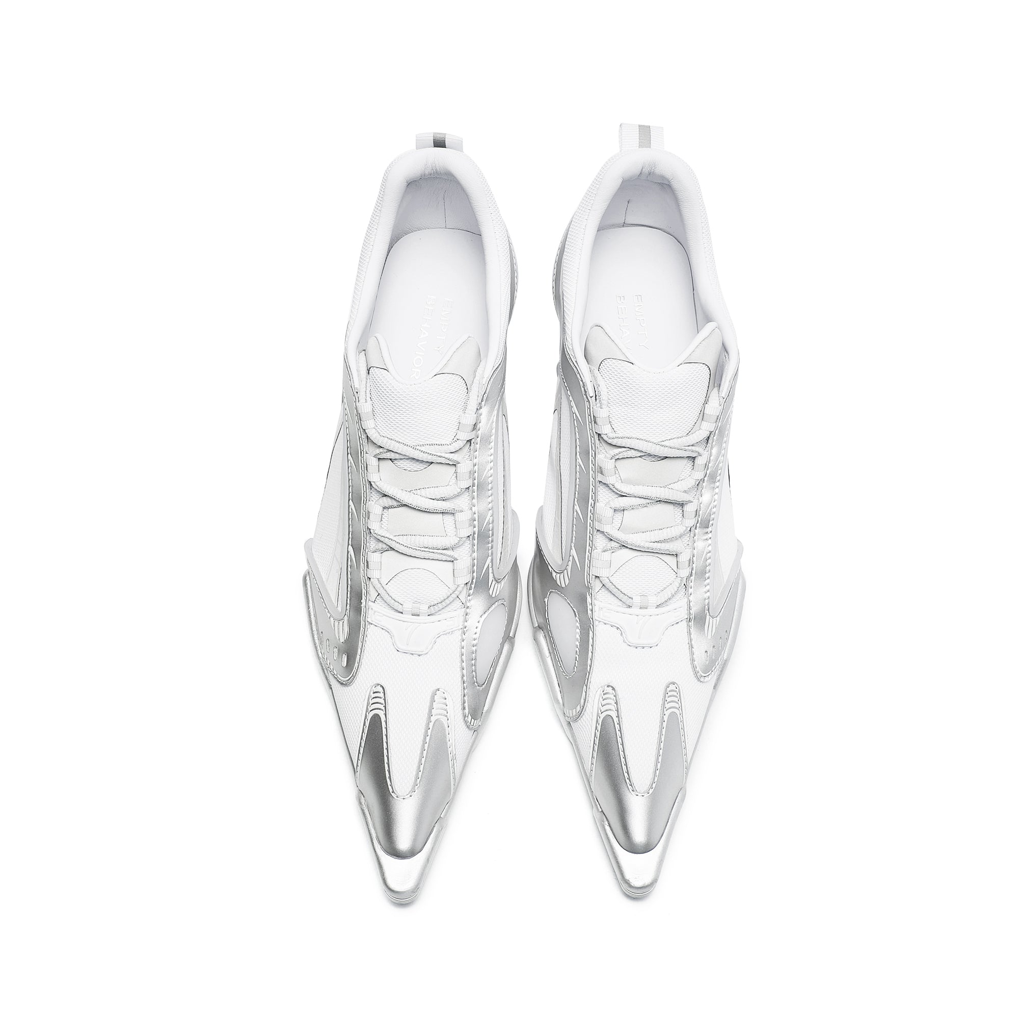 EMPTY BEHAVIOUR - Interstellar High Heel Sneaker - White/Silver