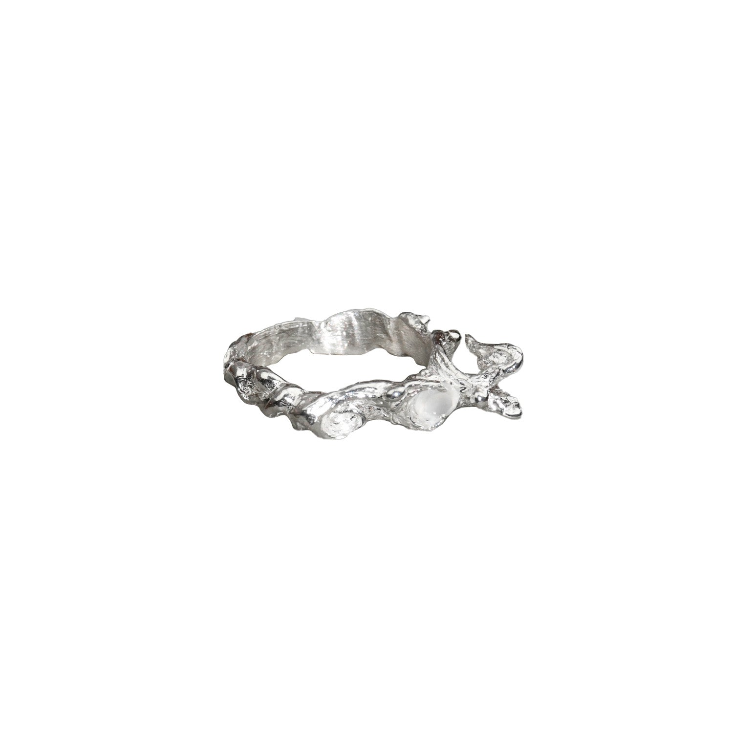 Moira x Mel - Wings Grace Ring - Silver/Moonstone