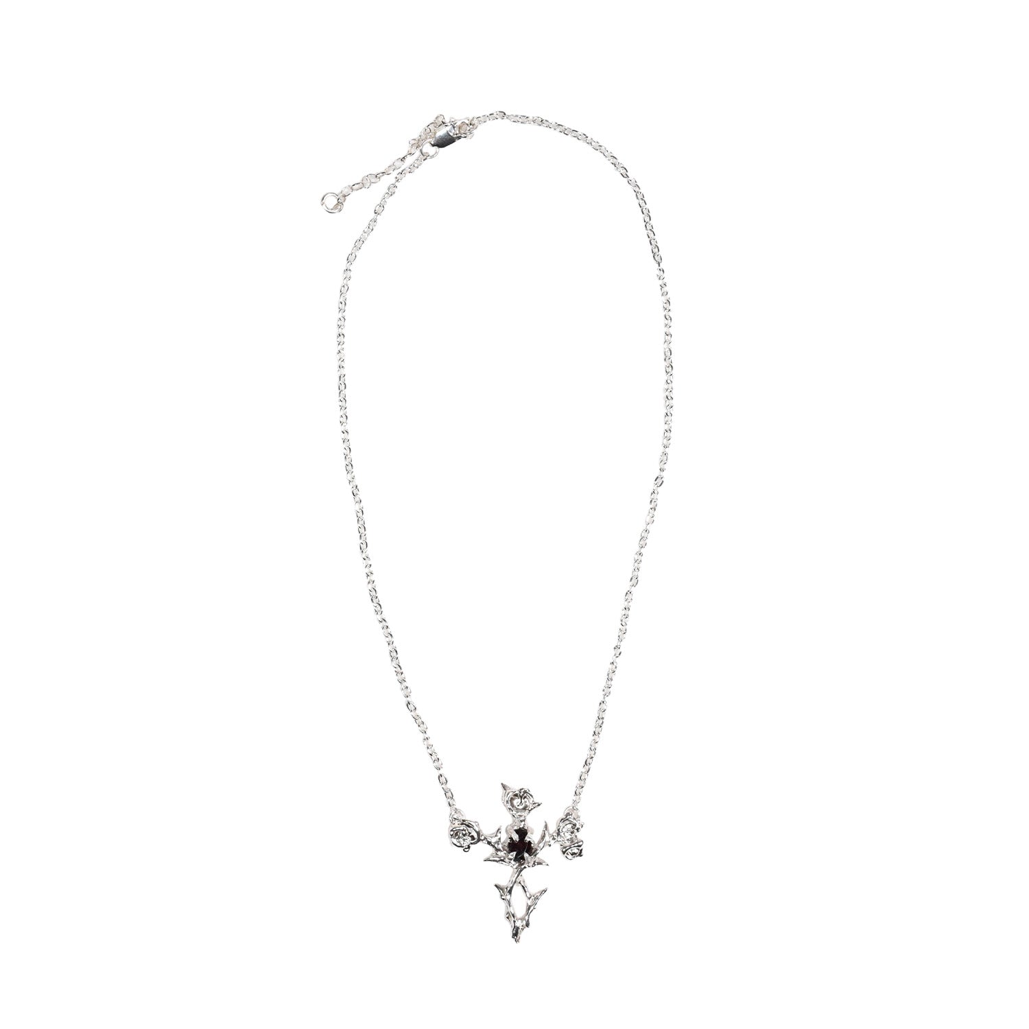 Moira x Mel - Devoted to You Necklace - Silver/Garnet
