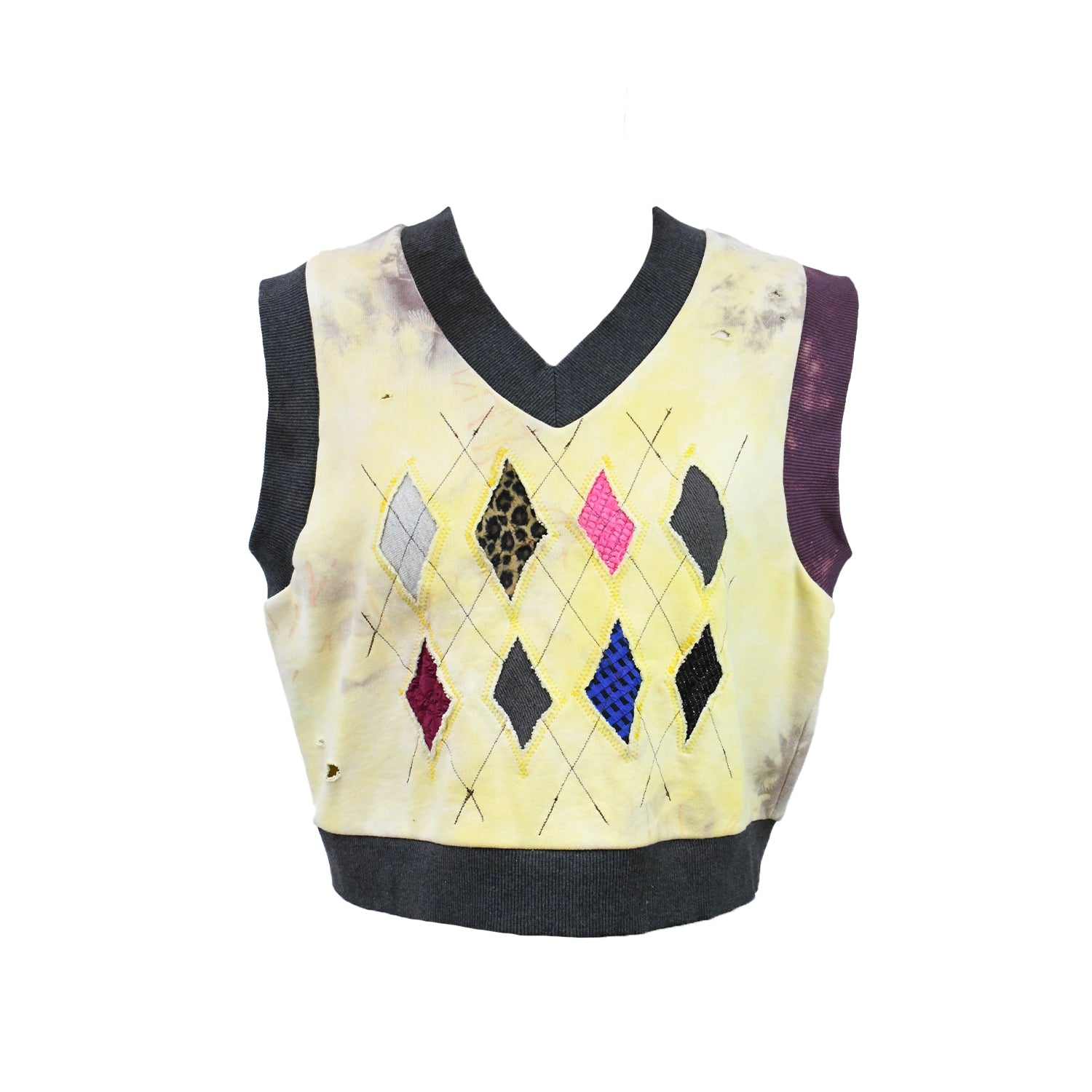 Pocket Money - Argyle Vest - Yellow