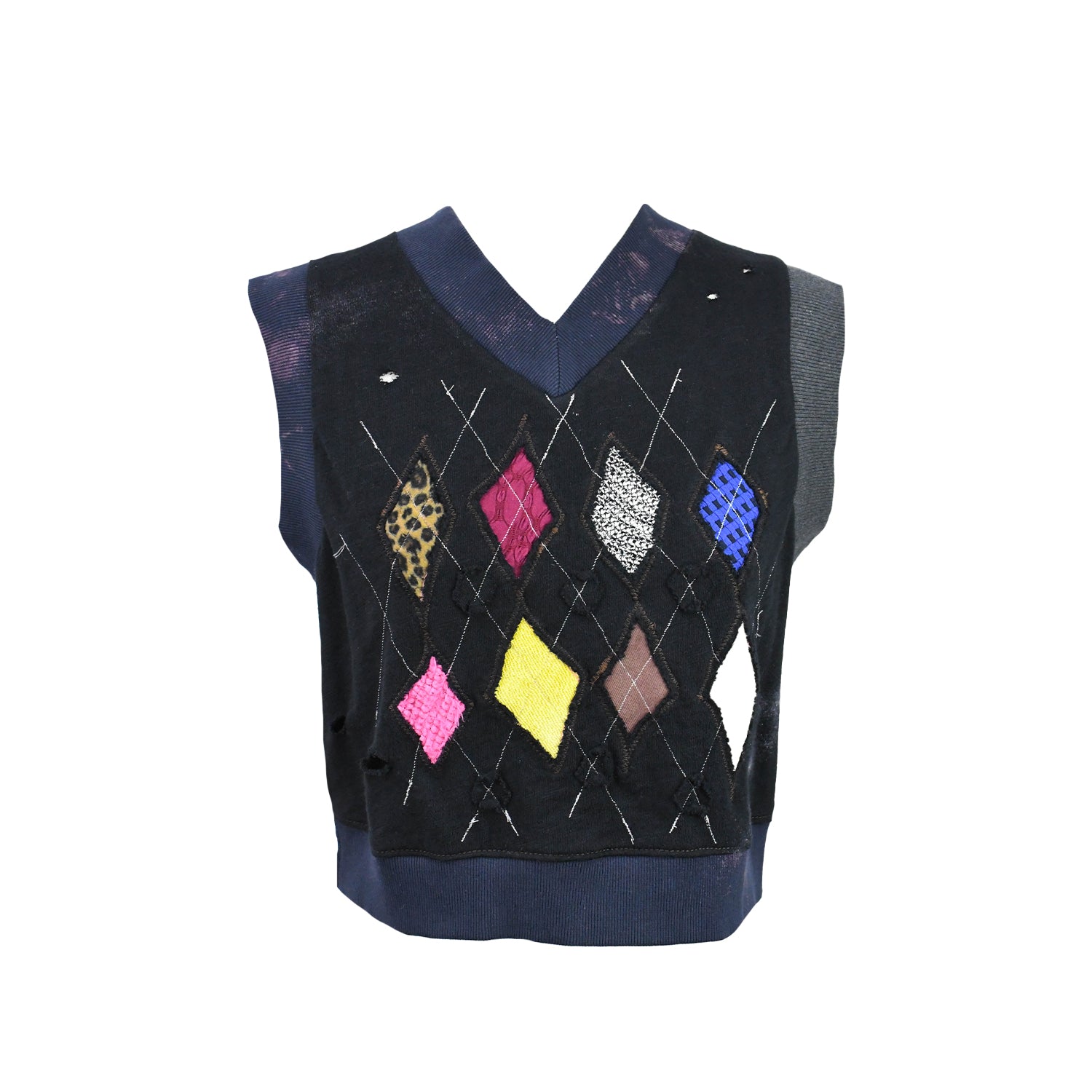 Pocket Money - Argyle Vest - Black