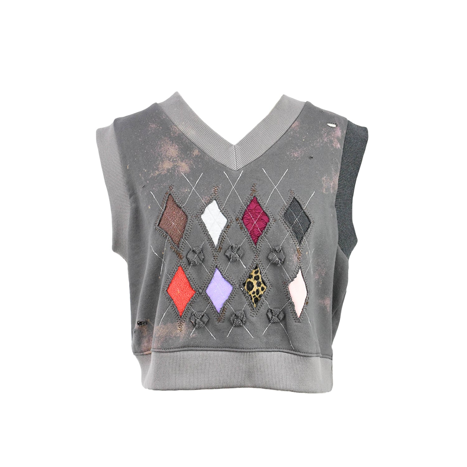 Pocket Money - Argyle Vest - Grey