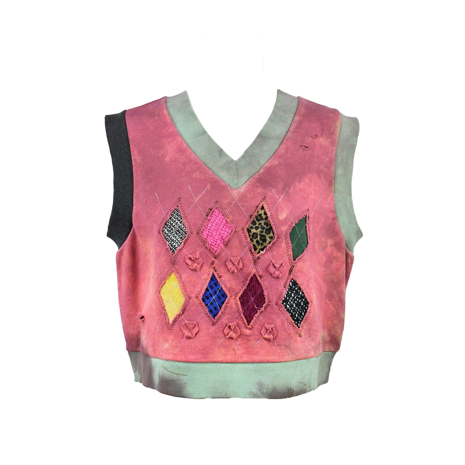 Pocket Money - Argyle Vest - Pink