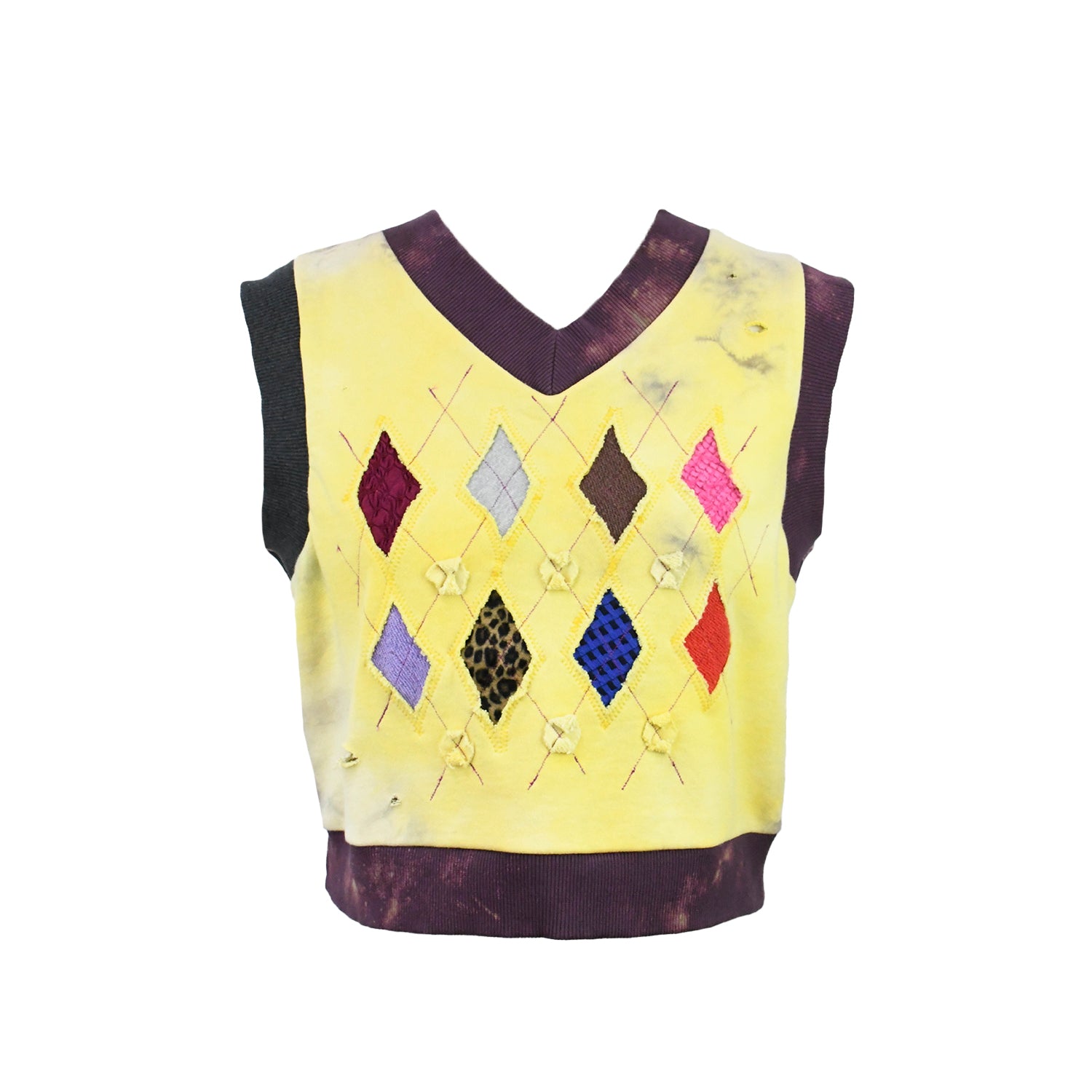 Pocket Money - Argyle Vest - Yellow