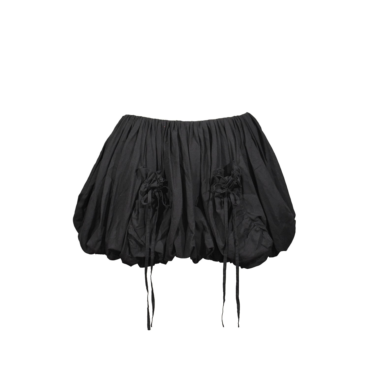 Rough Poppy - Bubble Skirt - Black