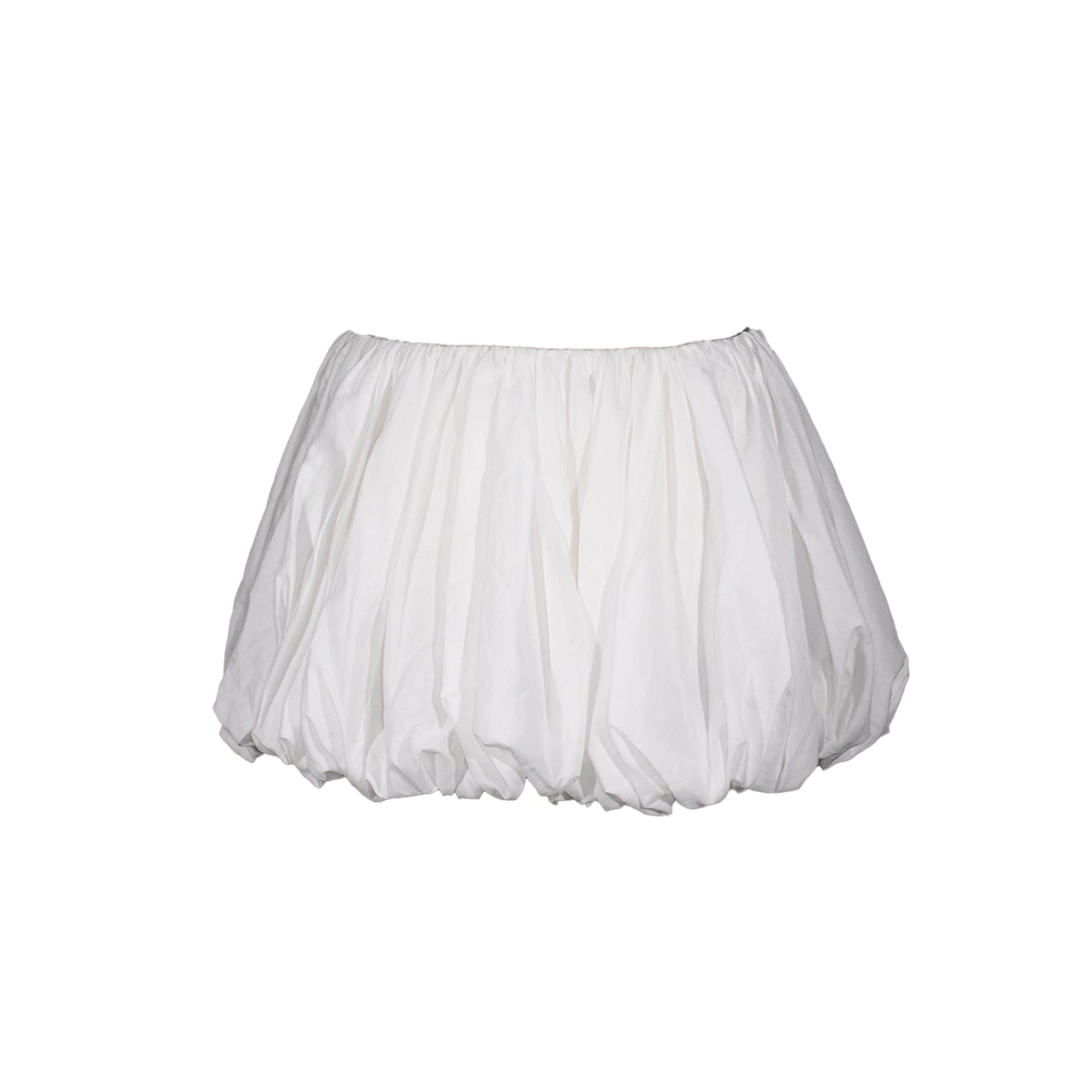 Rough Poppy - Bubble Skirt - White