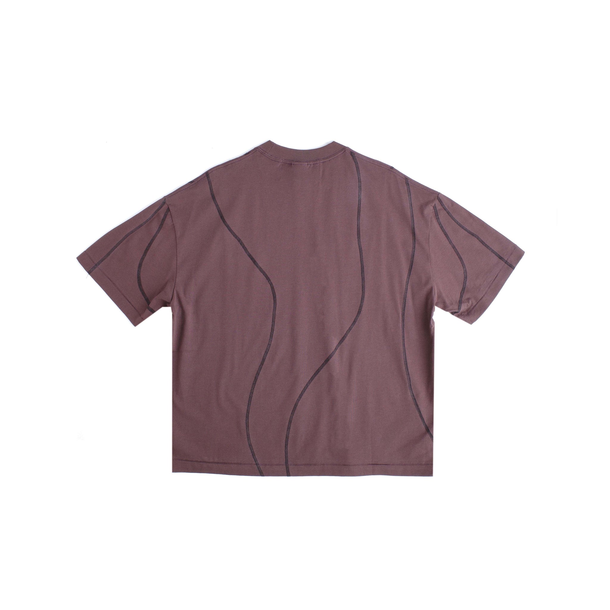 JUNGLES JUNGLES - Overlock Stitch Tee - Brown