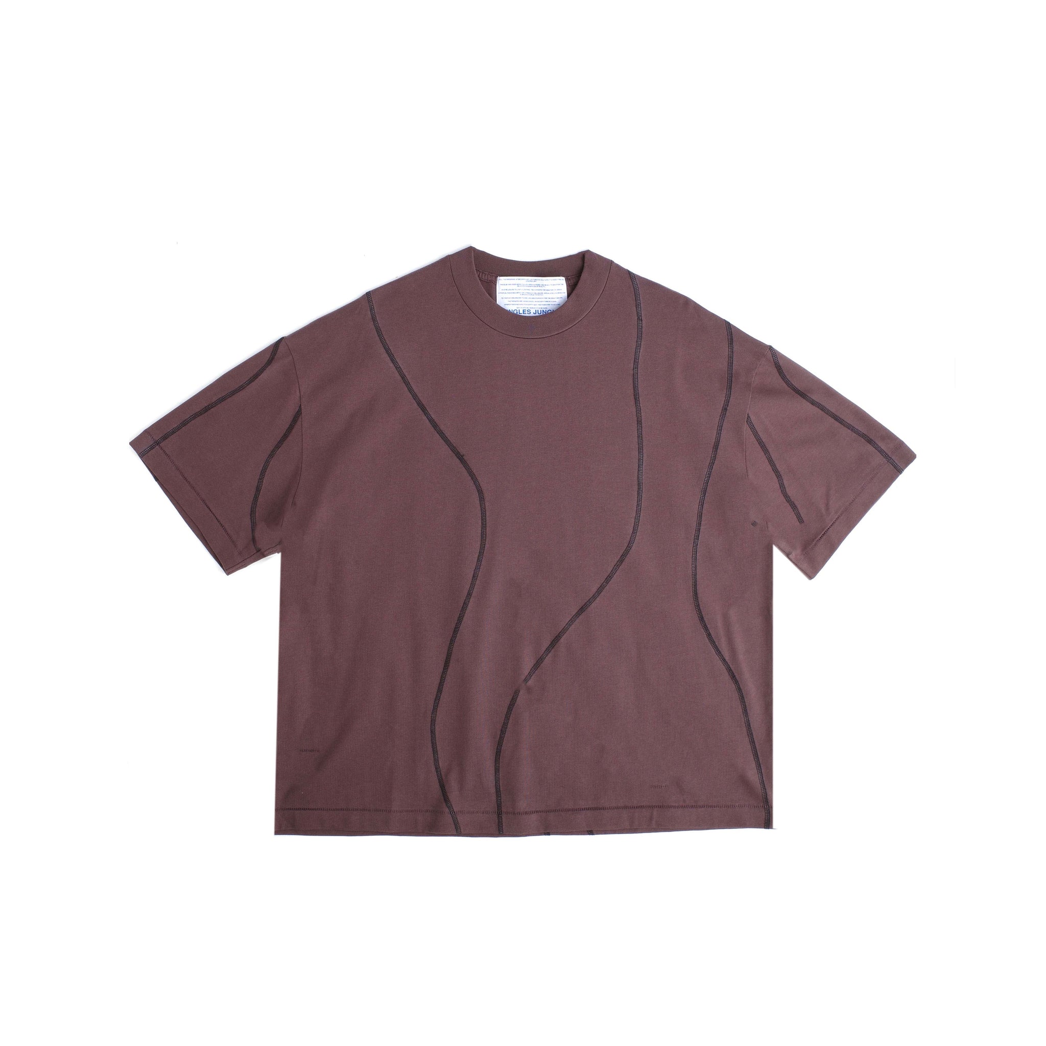 JUNGLES JUNGLES - Overlock Stitch Tee - Brown