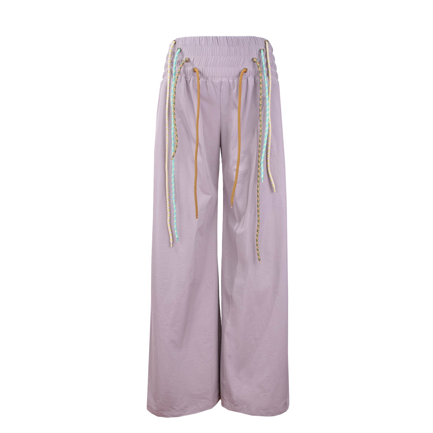Taottao - Nylon Sports Oversized Baggy Pants w/ 4 Strings Thistle