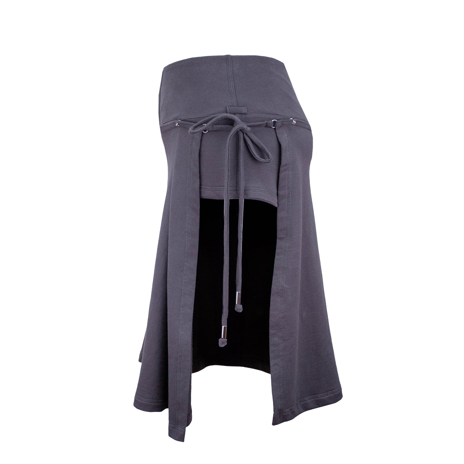 TOILÈ STUDIOS - Layer Midi Skirt + Micro Short - Charcoal