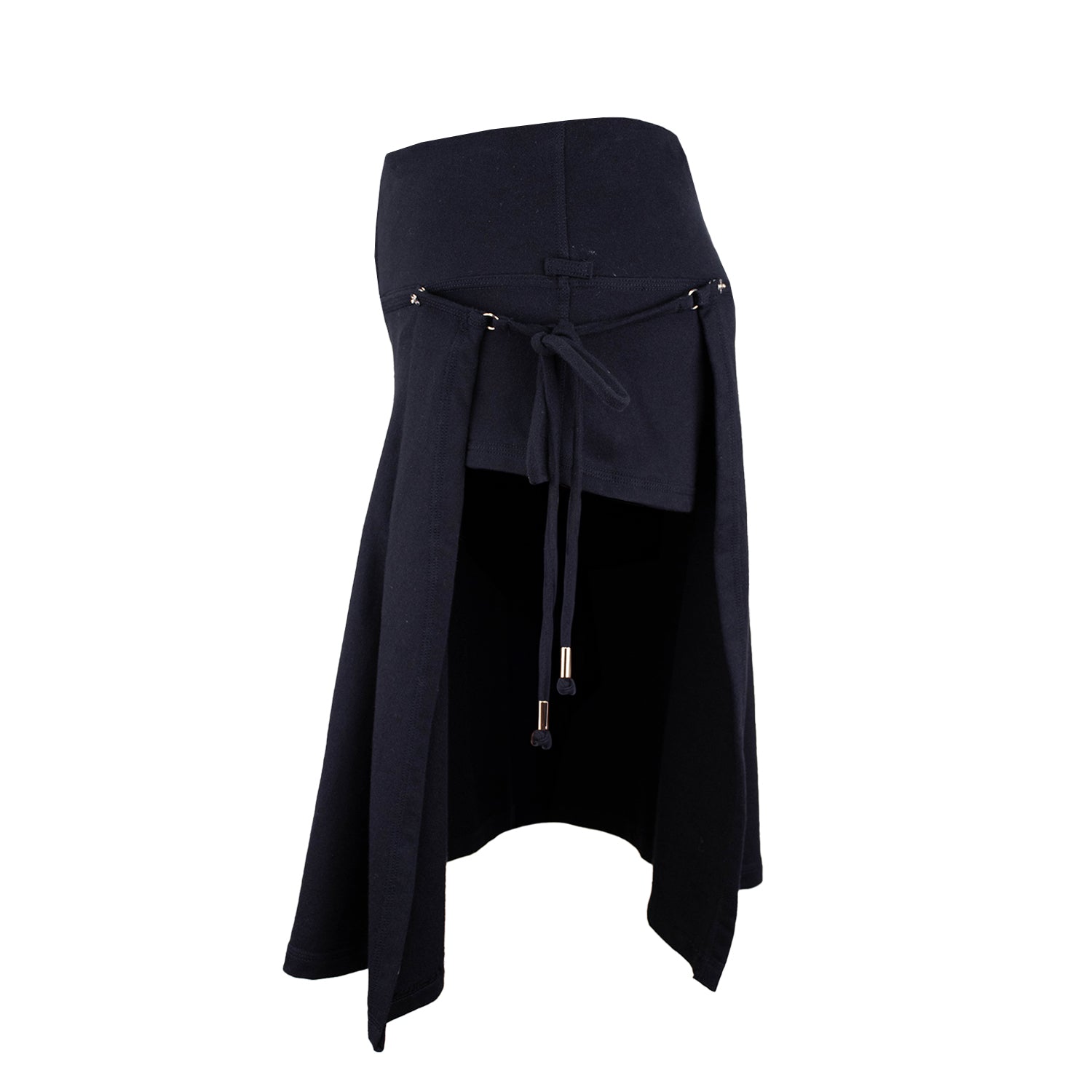 TOILÈ STUDIOS - Layer Midi Skirt + Micro Short - Black