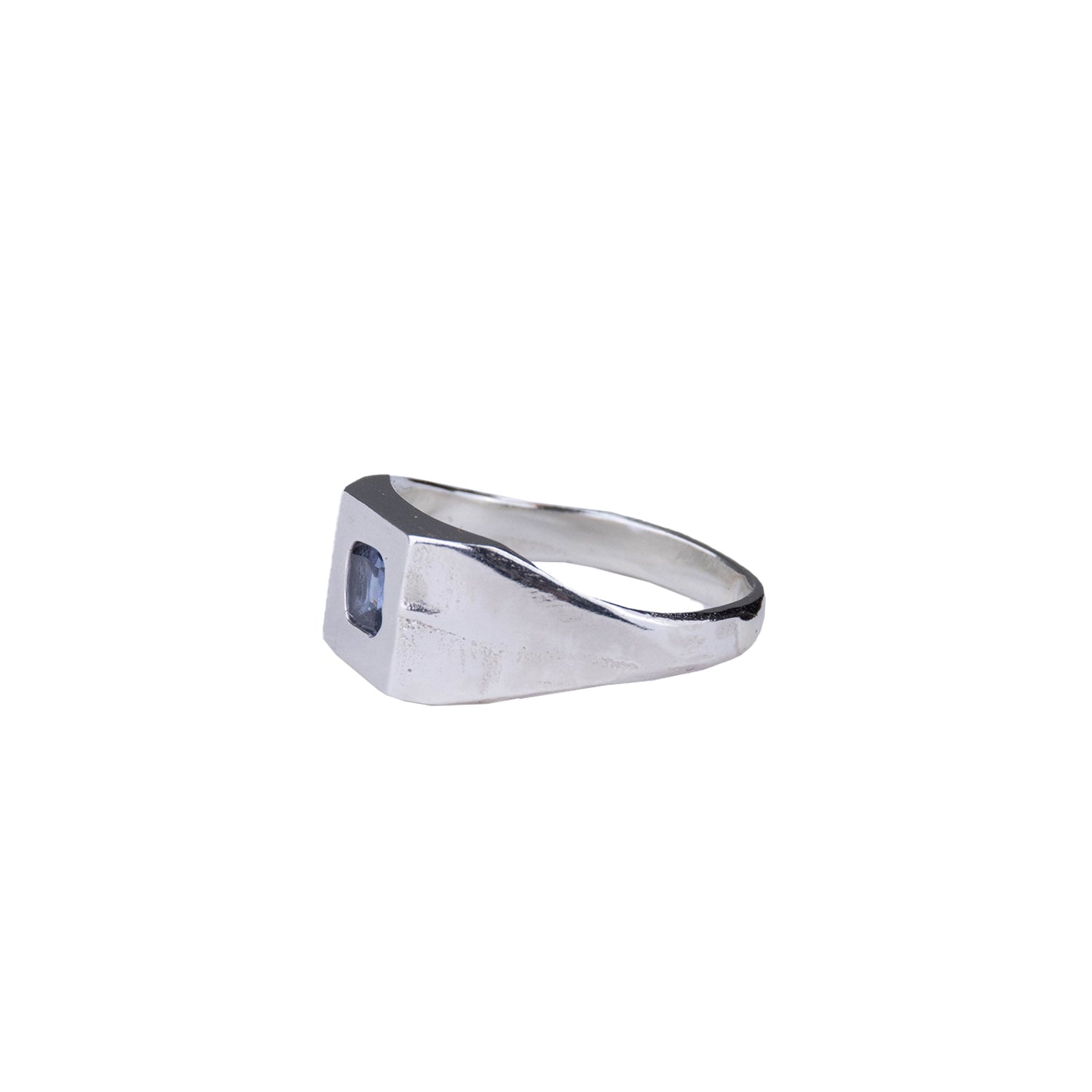 Uncelebrated Jewellery - Square Single Signet - Light Blue