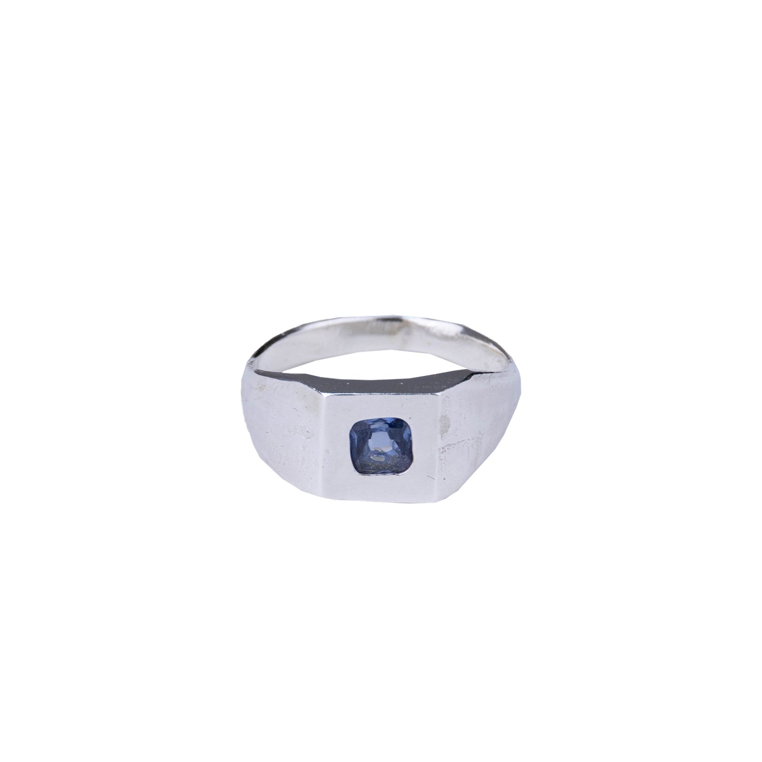 Uncelebrated Jewellery - Square Single Signet - Light Blue