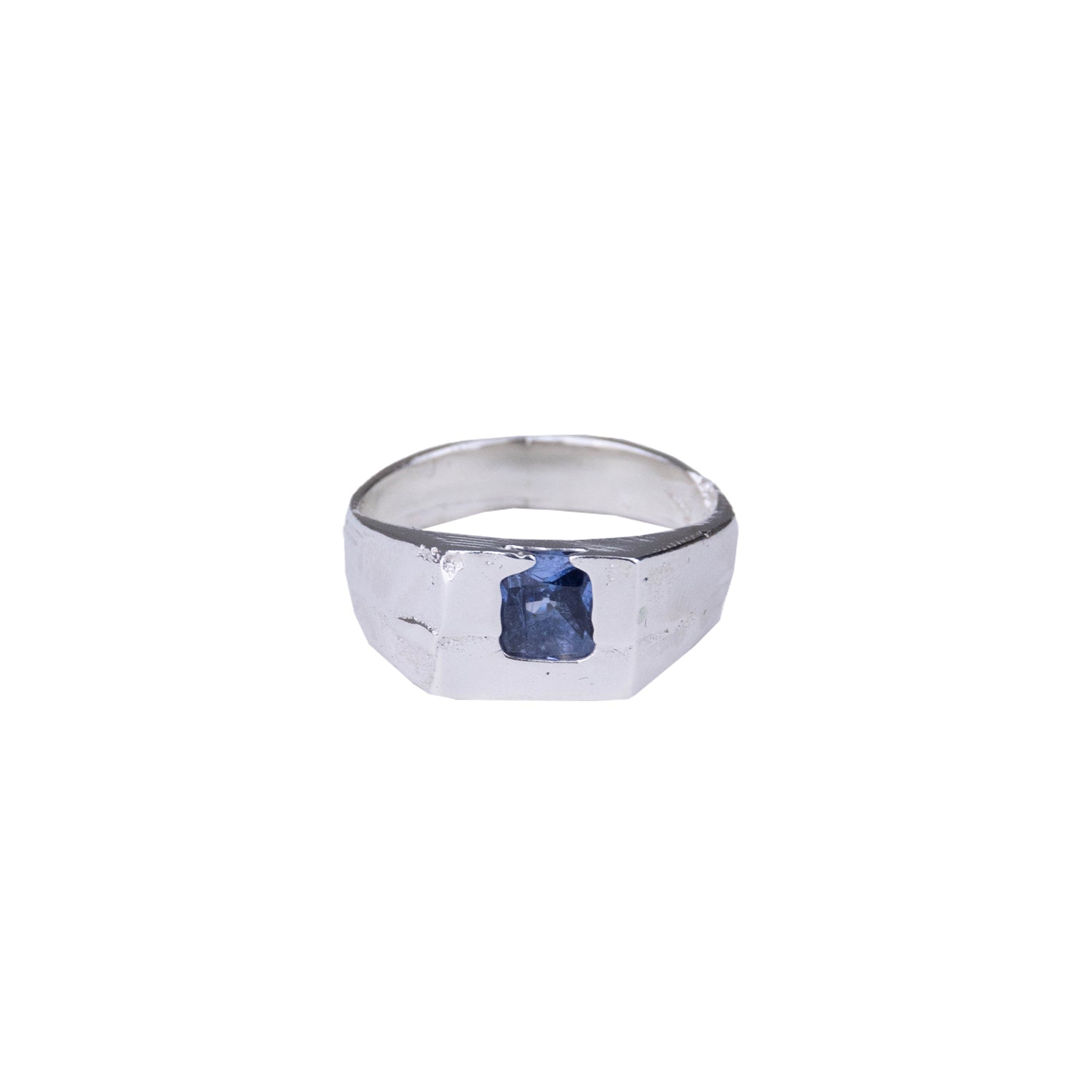 Uncelebrated Jewellery - Square Single Signet - Light Blue 2