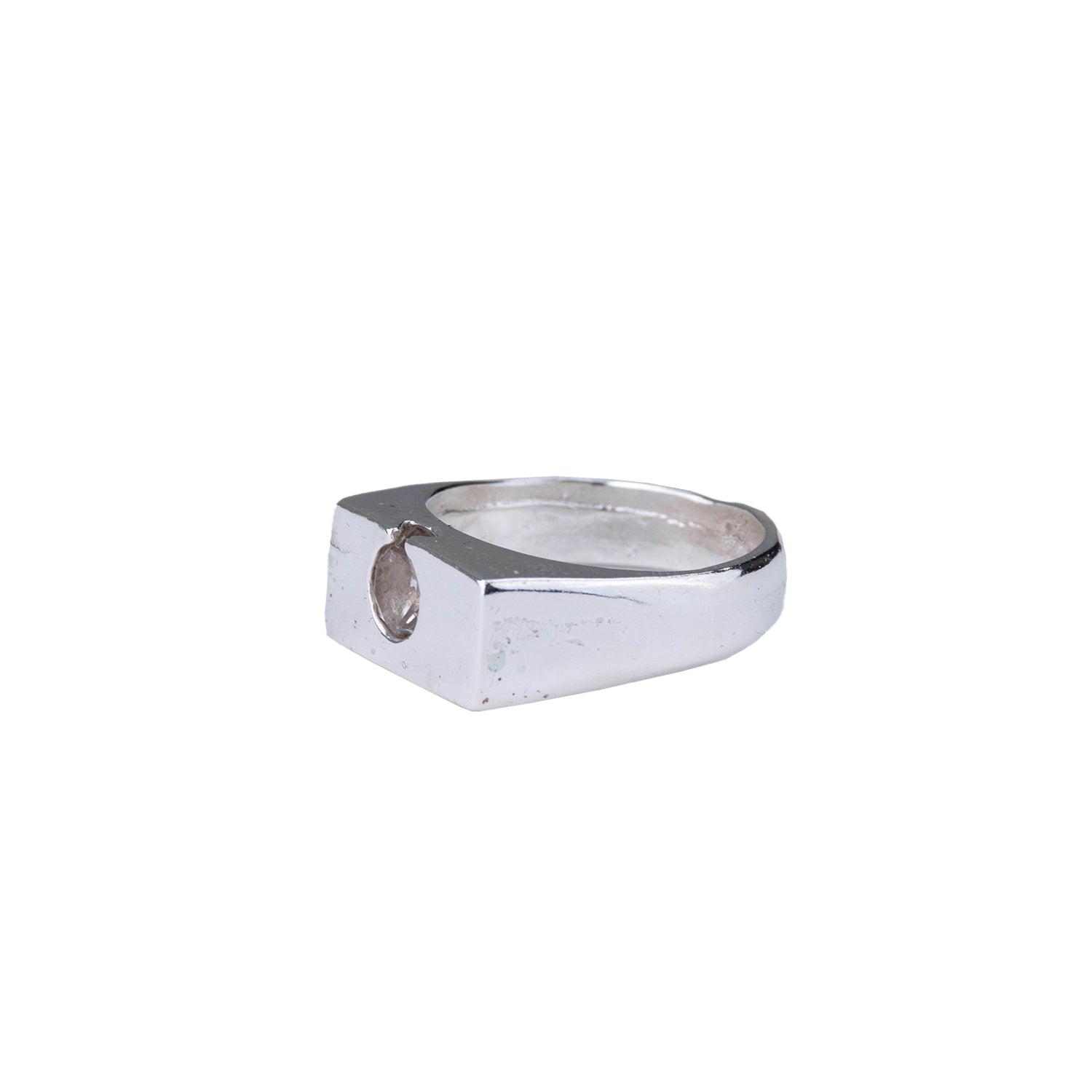 Uncelebrated Jewellery - Rectangle Single Signet - Clear Yellow