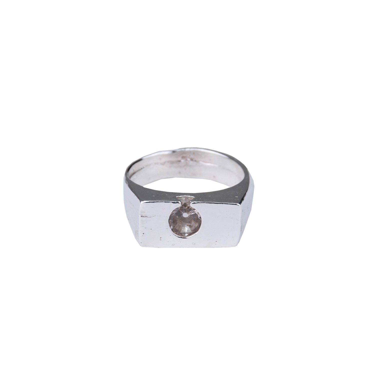 Uncelebrated Jewellery - Rectangle Single Signet - Clear Yellow