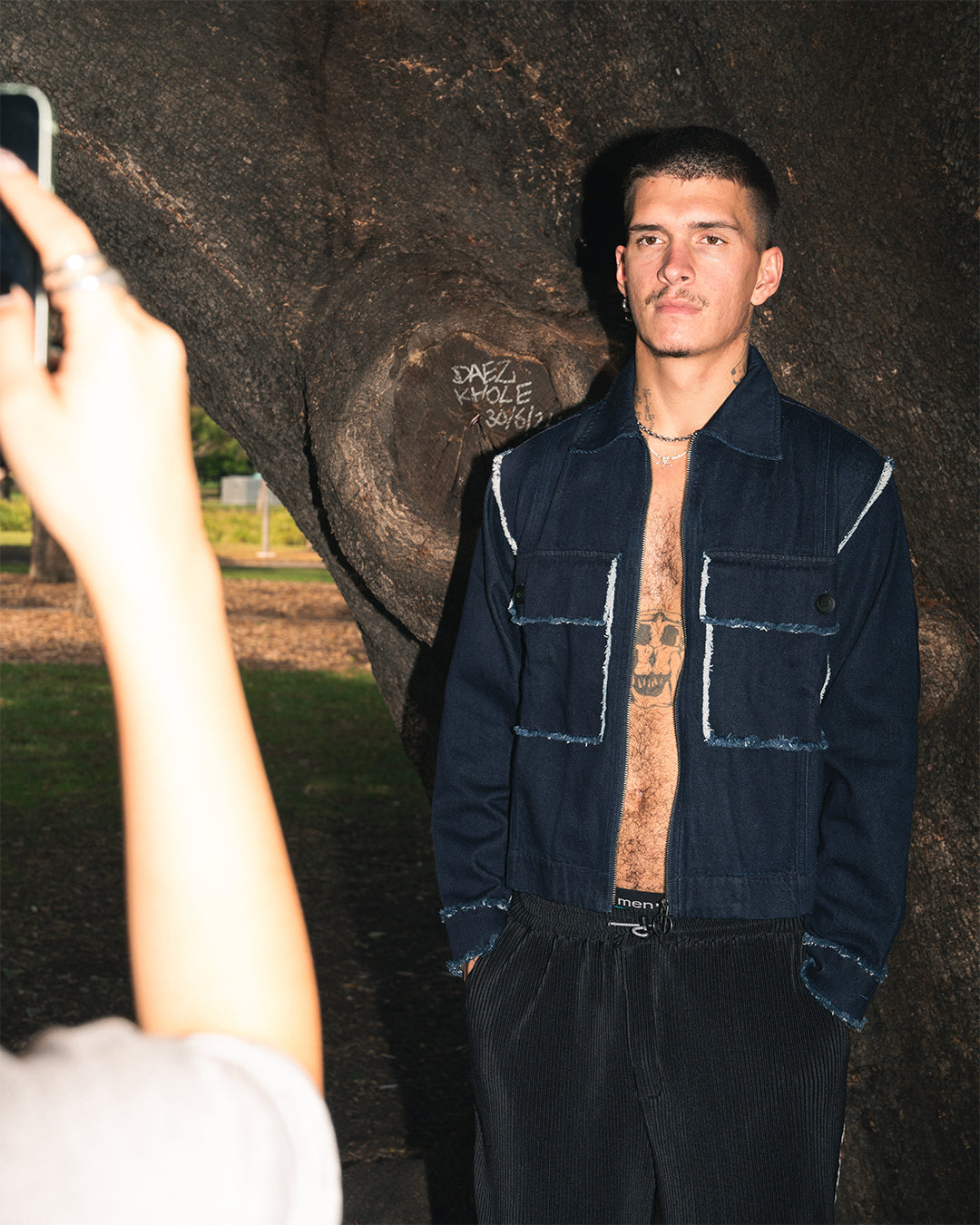 JUNGLES JUNGLES - Denim Trucker Jacket - Blue