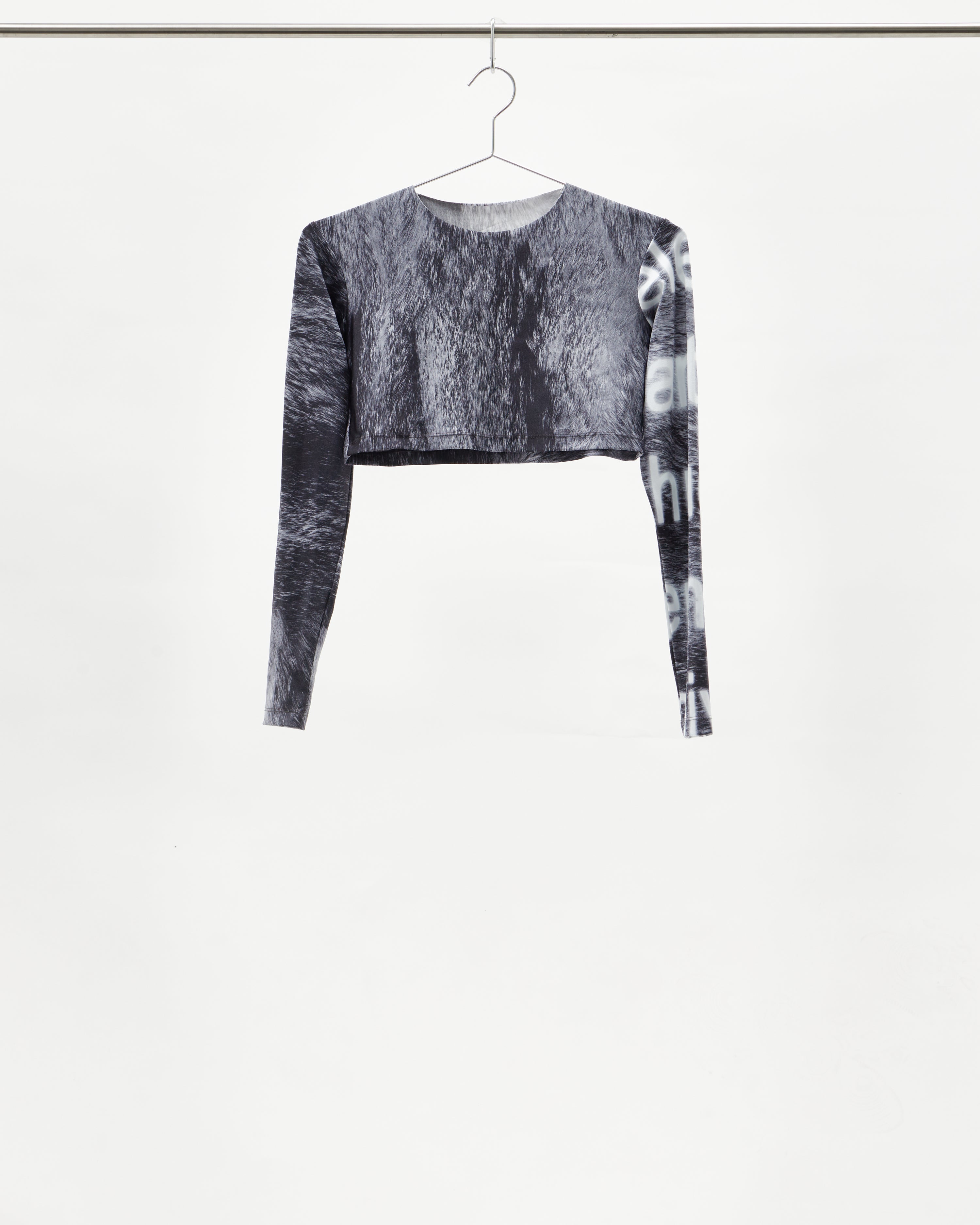 Alix Higgins - Fur Cropped Longsleeve Grey