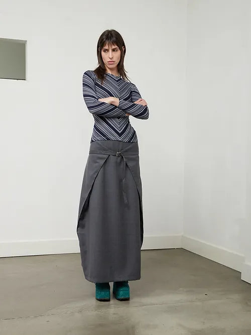 KAHE - The Tie Me Down Skirt - Grey