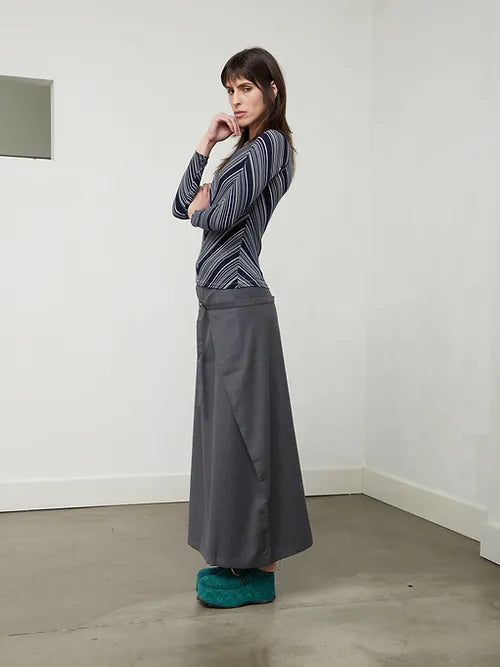 KAHE - The Tie Me Down Skirt - Grey