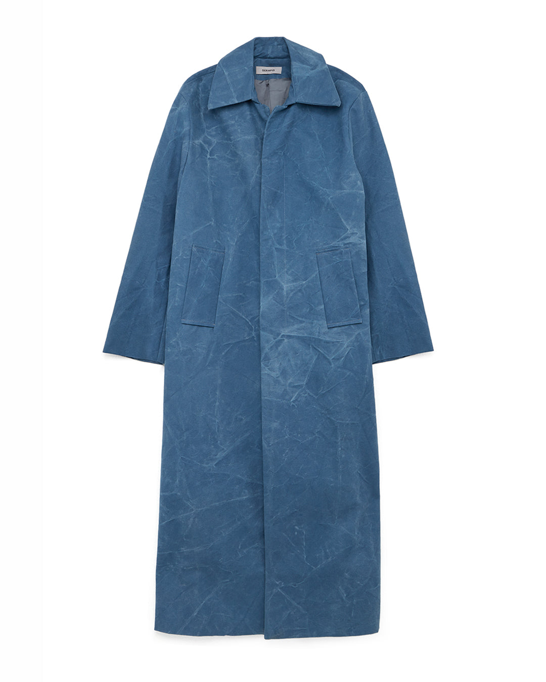 SERAPIS - Salt Dyed Blue Trench Coat - Error404store