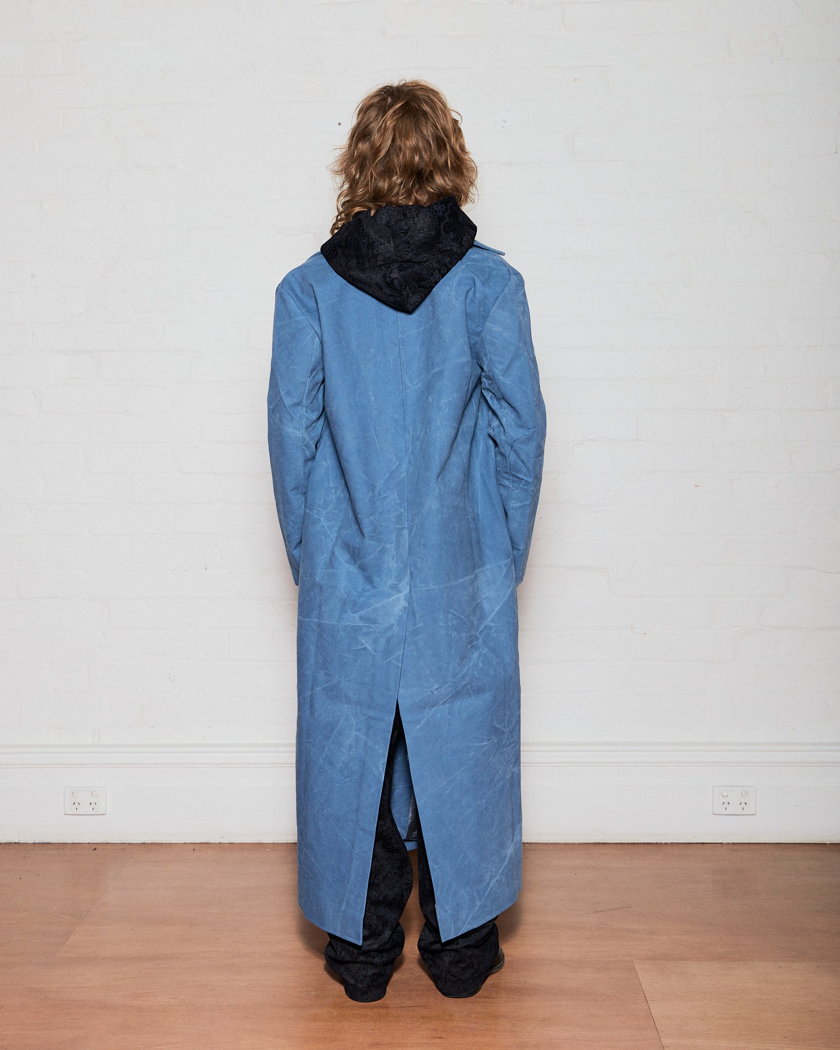 SERAPIS - Salt Dyed Blue Trench Coat - Error404store